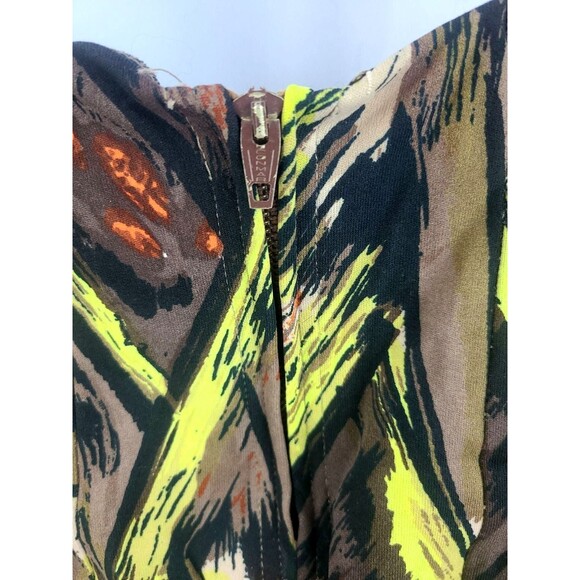 Vintage 1950s/60s Pinup Girl Rose Marie Reid Swimsuit one piece abstract green - Picture 4 of 16